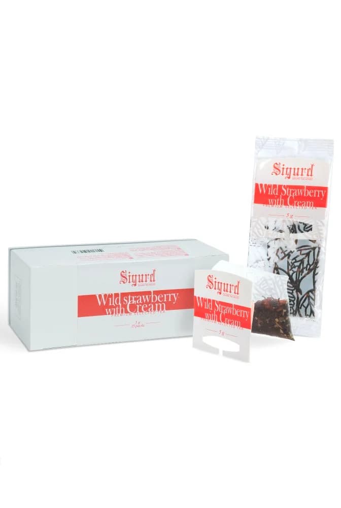 Чай Sigurd WILD STRAWBERRY WITH CREAM (Земляника со сливками) 15*5 гр.