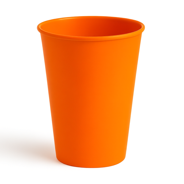 Стакан пластик PP 360 мл. матовый оранжевый Bubble cup/шейкер  25/500 шт./уп./пак