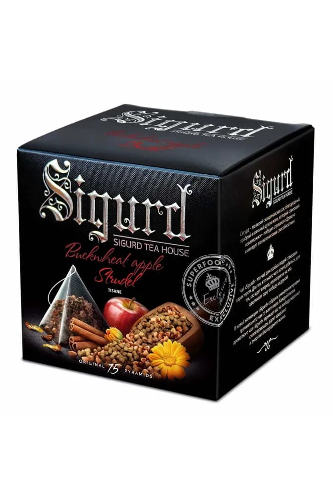 Чайный напиток Sigurd Гречишный яблочный штрудель Buckwheat Apple strudel15*2гр